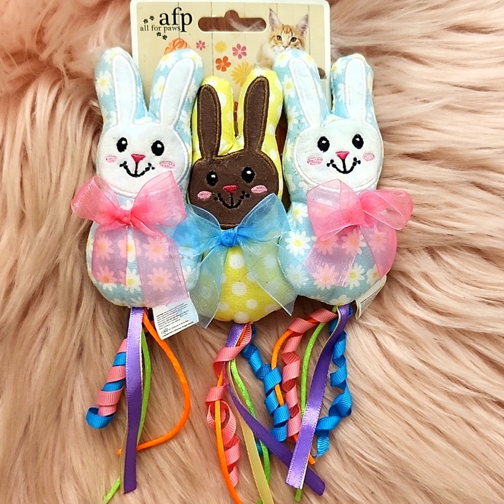 Brand New AFP EASTER HOLIDAY INSPIRED PLUSH CAT TOYS-3CT